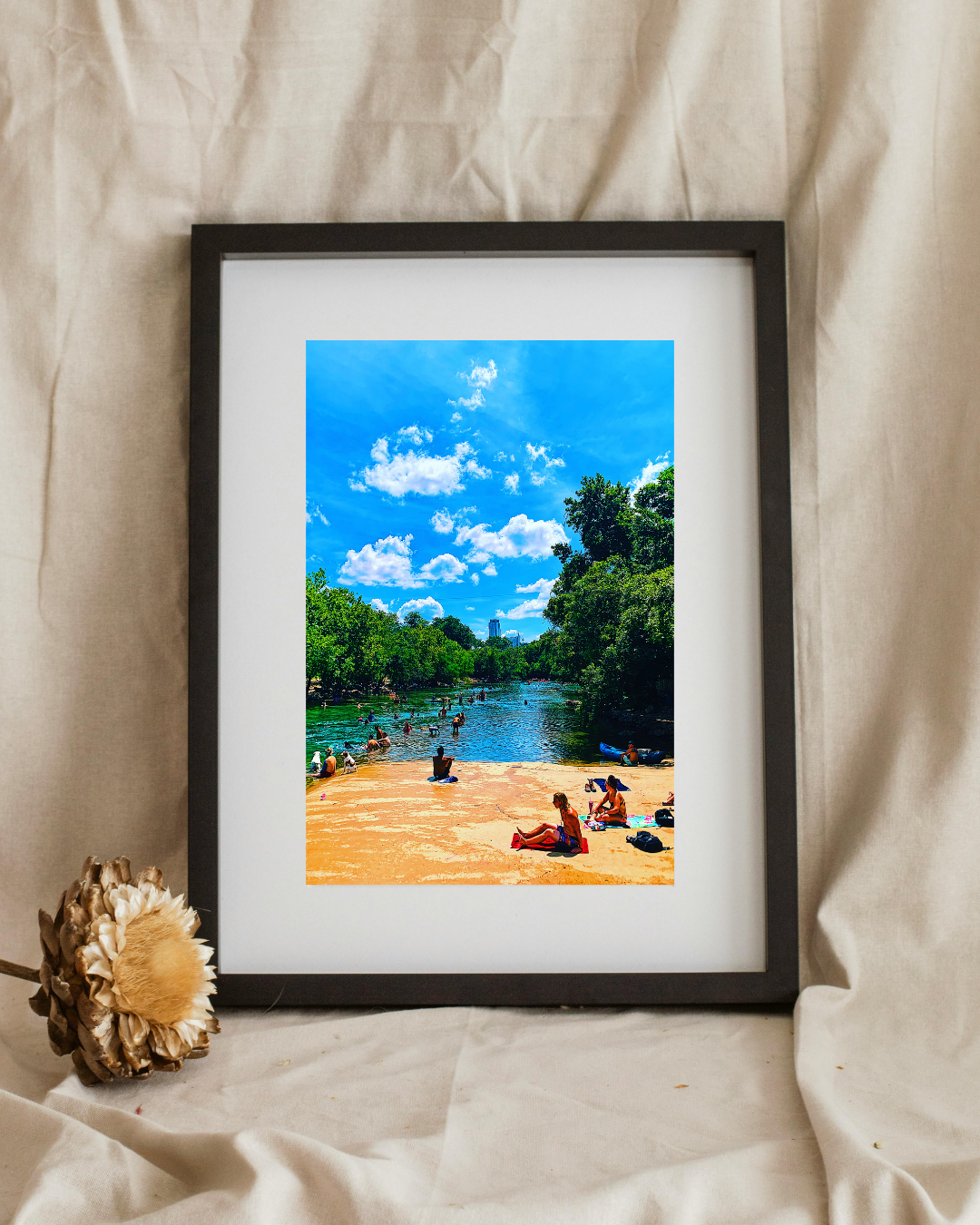 ☀️ Barton Springs Summer Vibes Art Print | Iconic Austin Decor 🏙️